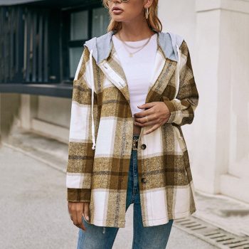 Plaid Hoodie Jacket Long Sleeve Casual Hooded Long Jacket Zip Up Oversized Sweatshirt Blouse Tops 9 Plaid Hoodie Jacket Long Sleeve Casual Hooded Long Jacket Zip Up Oversized Sweatshirt Blouse Tops
