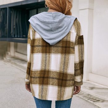 Plaid Hoodie Jacket Long Sleeve Casual Hooded Long Jacket Zip Up Oversized Sweatshirt Blouse Tops 7 Plaid Hoodie Jacket Long Sleeve Casual Hooded Long Jacket Zip Up Oversized Sweatshirt Blouse Tops