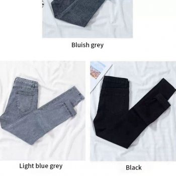 Fitted high waist was thin korean bf wind wild nine point pencil pants autumn casual skinny girl jeans