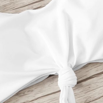 Swimsuit Scoop Neck Striped Swimwear Knot Bow Fringe Summer Beachwear Bathing Suit Push Up Biquini